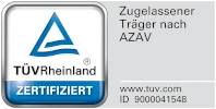 Zugelassener Träger nach AZAV – Zertifiziert durch TÜV Rheinland (ID 9000041548)